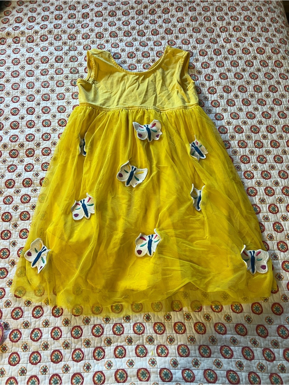 Hanna Andersson 3D Butterfly Appliqué Tulle Dress size 12